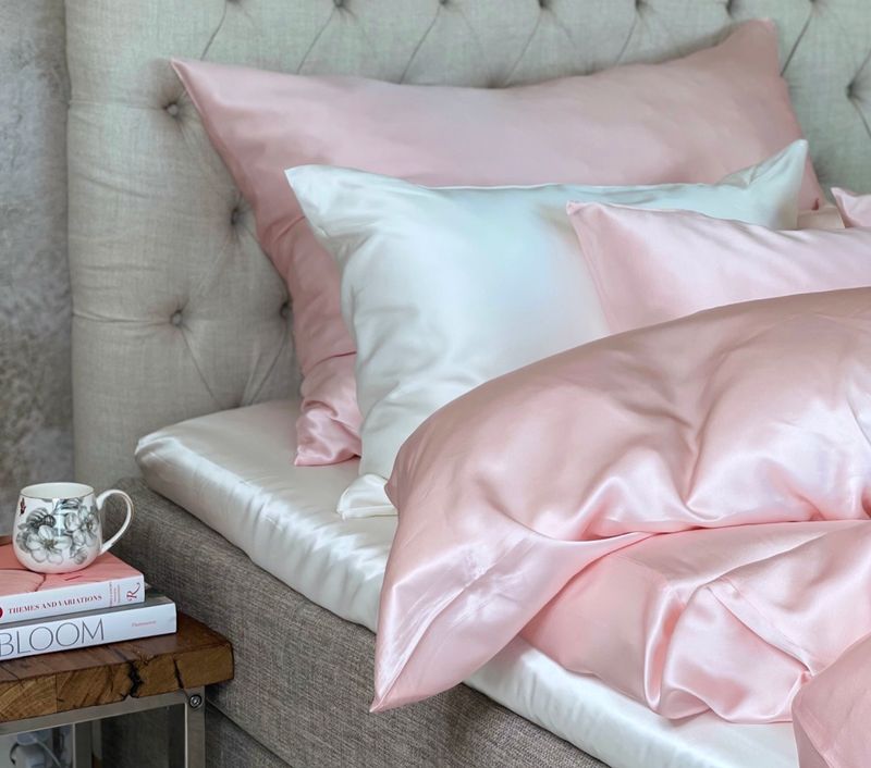 Silkeputetrekk - rosa - glidelås