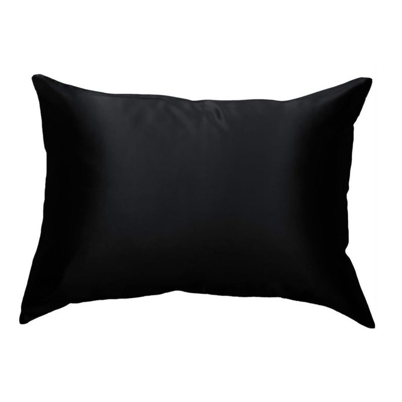 Sengesett i silke - sort