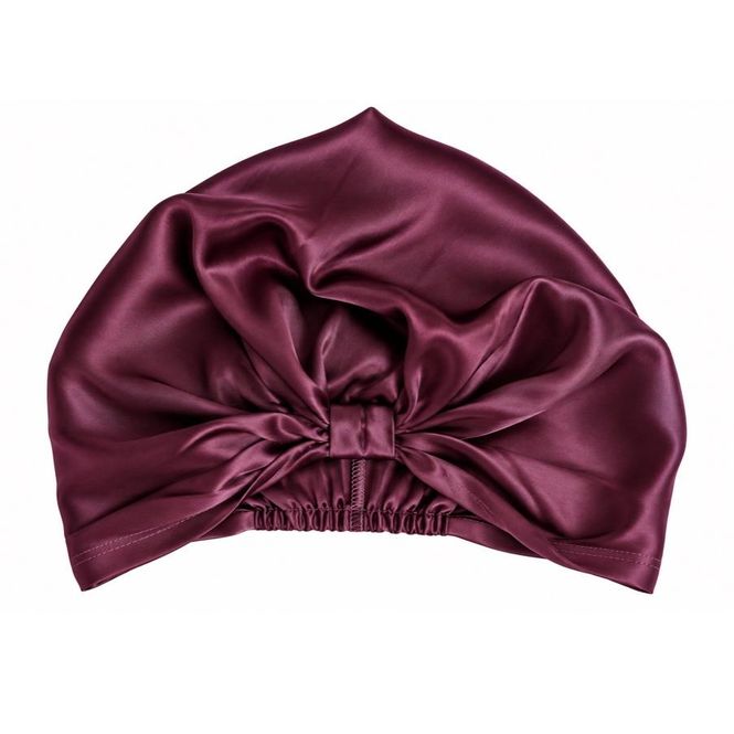 Hovedbilde Sove turban i silke-plomme