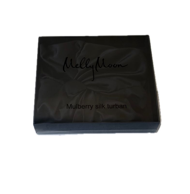 Silke turban - dobbelt silke - sort