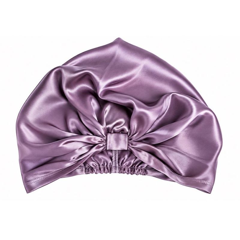 Sove turban i silke-lavendel