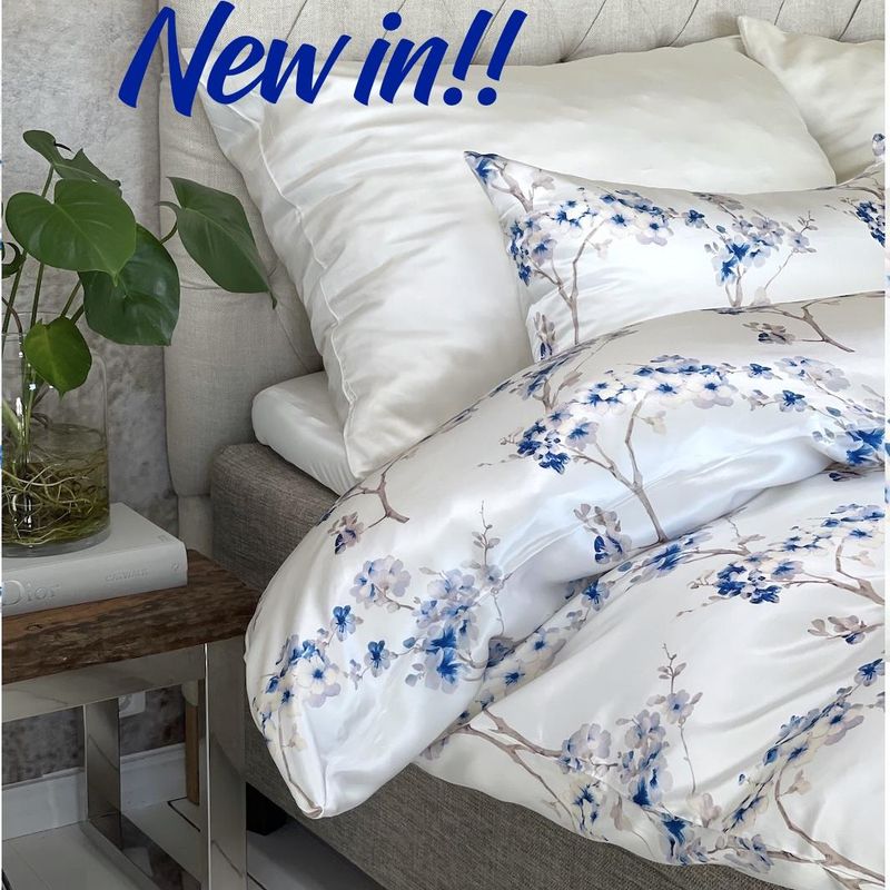 Silkeputetrekk - blå print