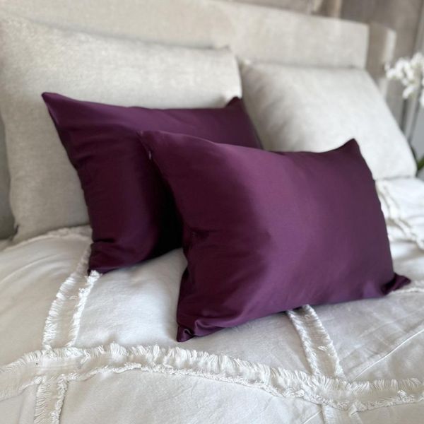 Hovedbilde Silkeputetrekk - plomme- ...