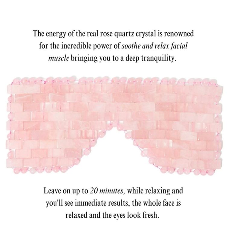 Øyemaske - rosenkvarts
