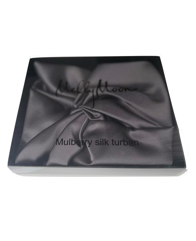 Silke turban - dobbelt silke - koksgrå