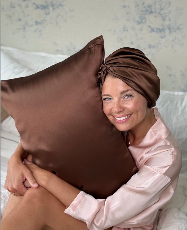 Silke turban-dobbelt silke -sjokolade