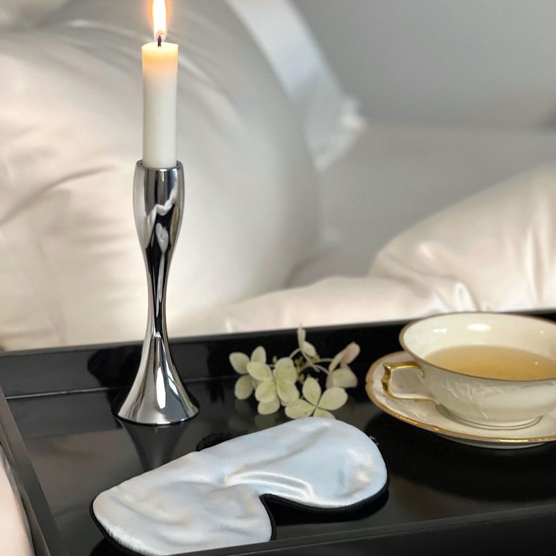 Sovemaske - isblå/sort